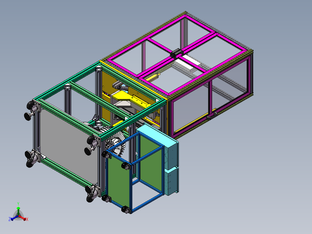 新能源汽车定子压装设备正等轴测图