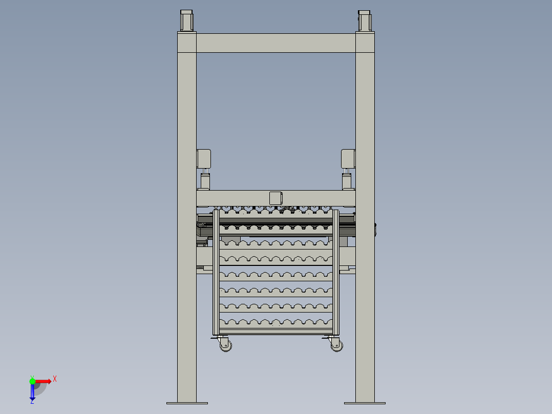 轴承圈伺服上料线01俯视图