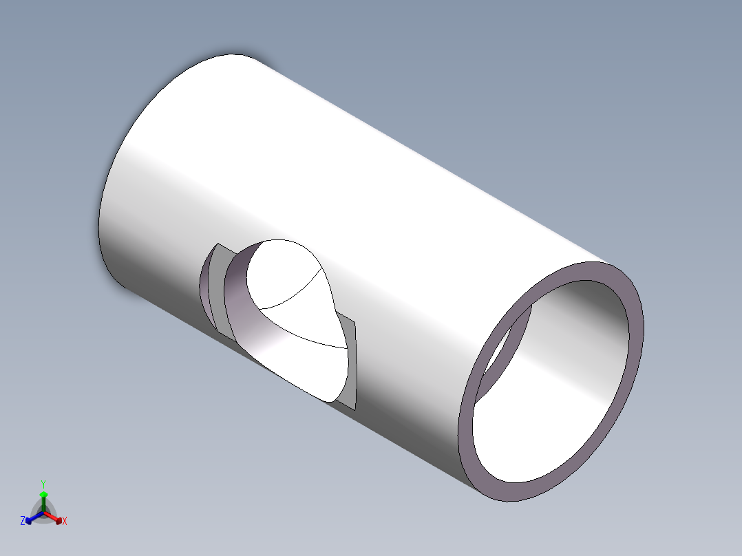 U-PVC_TEE_DN50正等轴测图