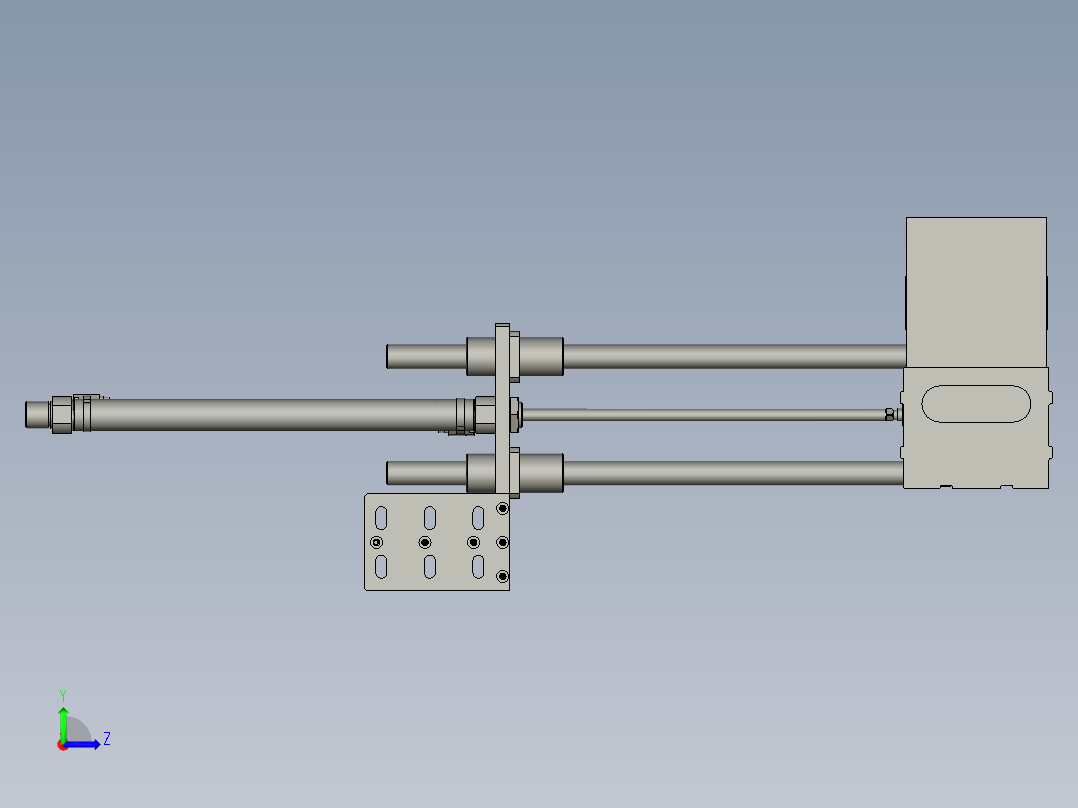 推料盒组件左视图