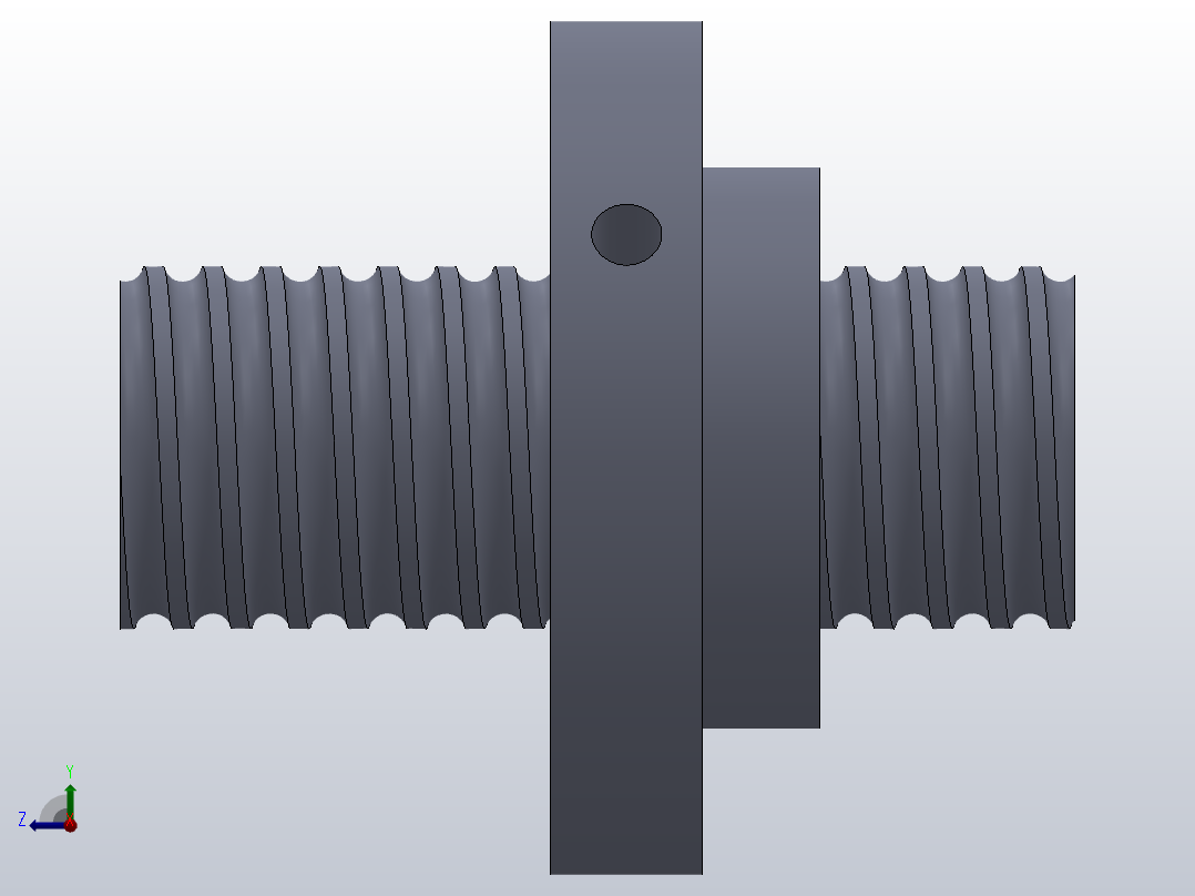 法兰式单螺母FEM-E-S[32x5Rx3.5-4]右视图