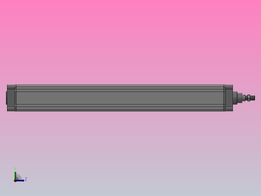 SE标准复动型气缸SE 100×900-S左视缩略图