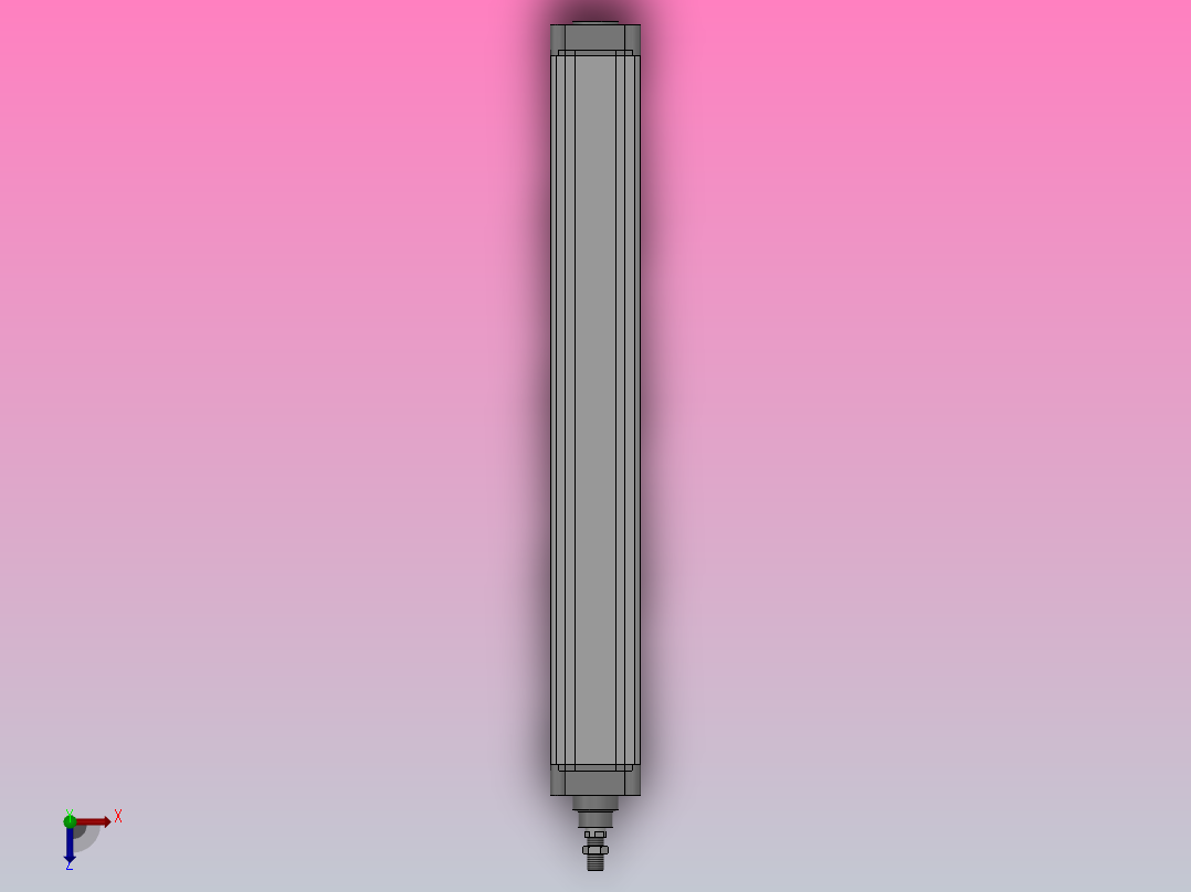 SE标准复动型气缸SE 100×900-S俯视图