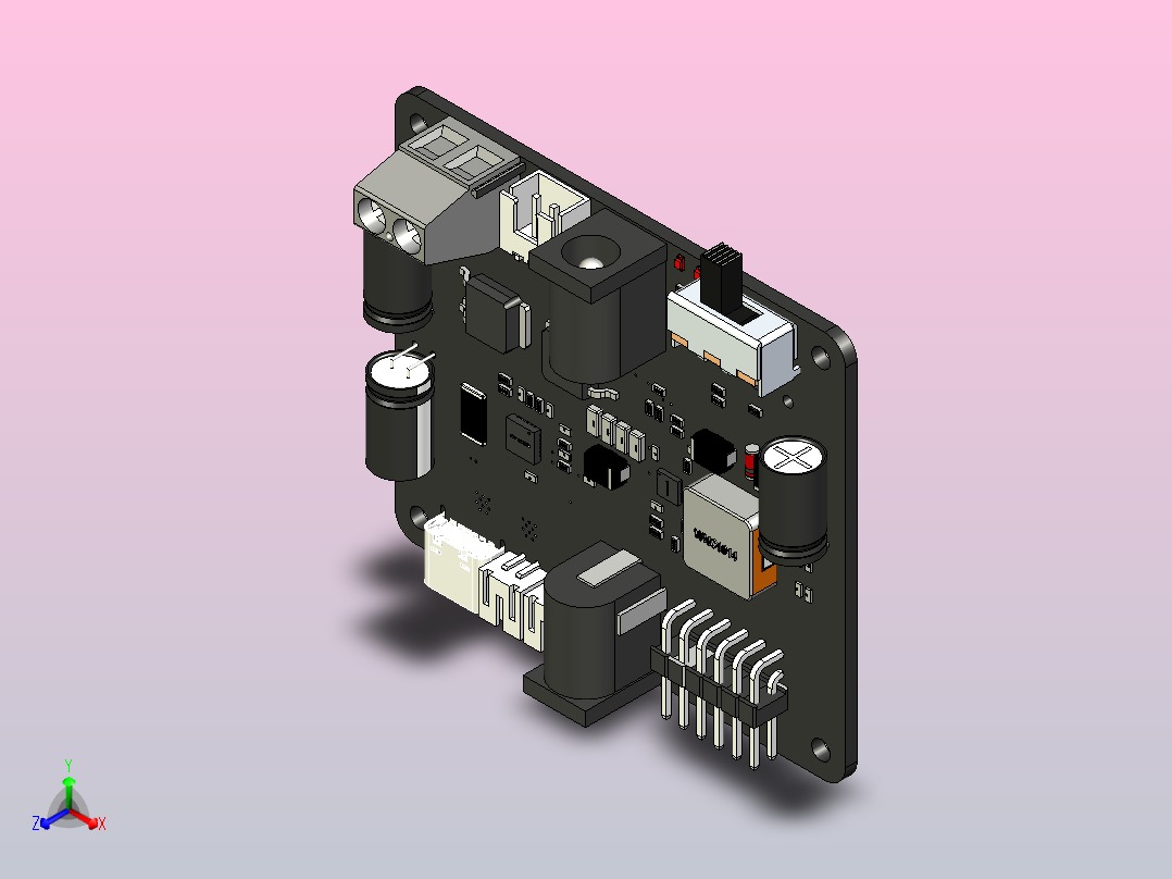 Yahboom Pi 5电力板主视图