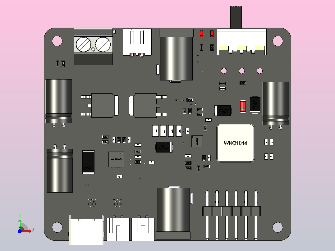 Yahboom Pi 5电力板前视图