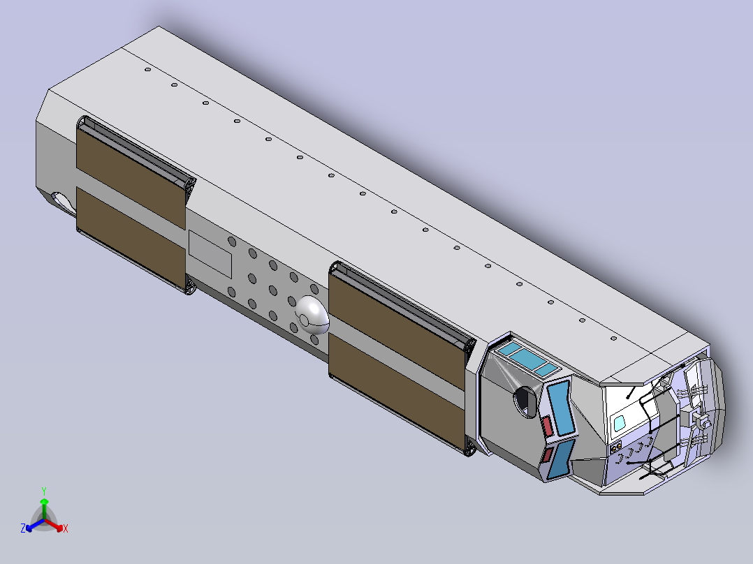 装甲机车 STP正等轴测图