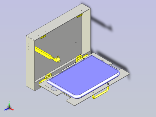 一款铰链开关门扉3D图模型