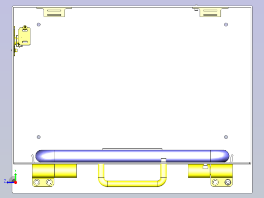 一款铰链开关门扉3D图模型右视缩略图