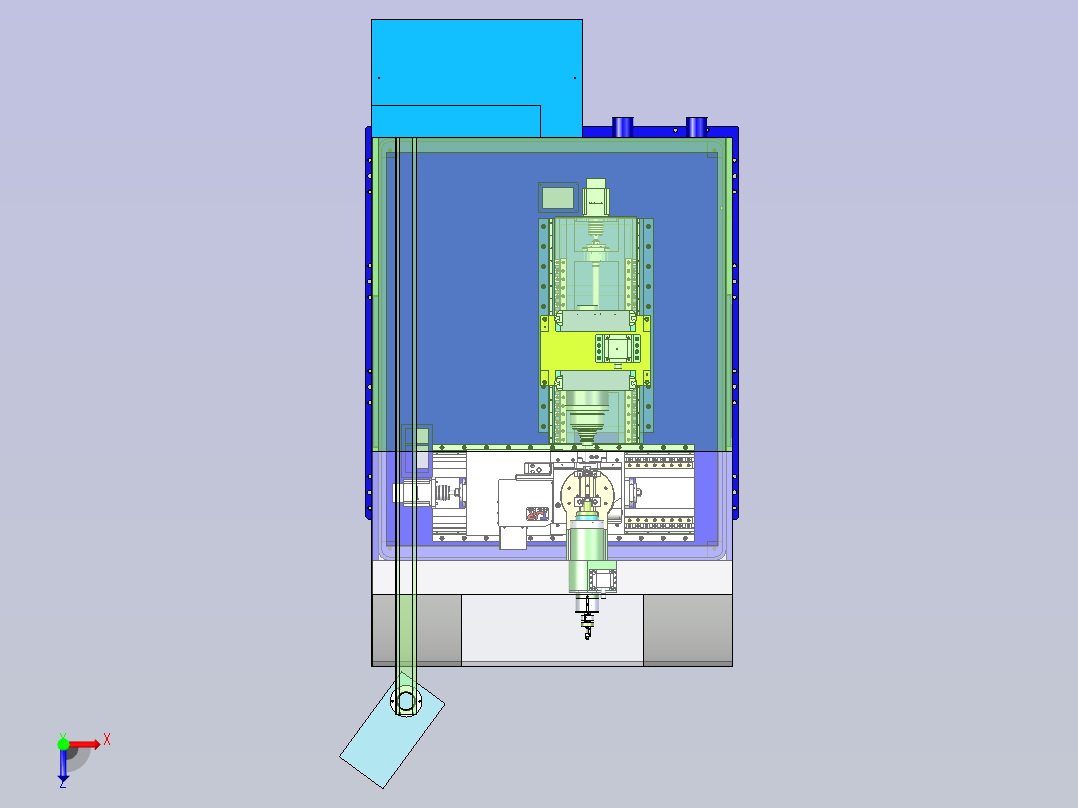 万能工具磨床模型3D图纸俯视图