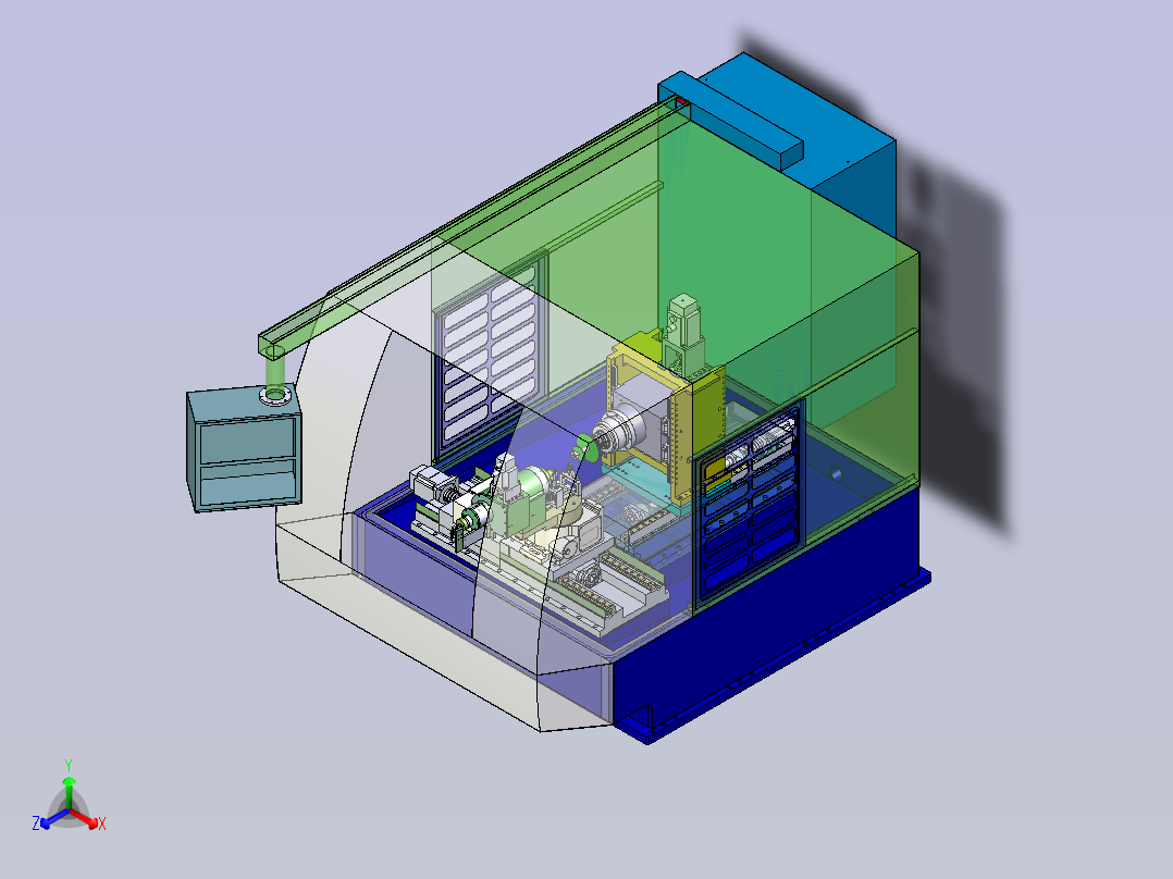 万能工具磨床模型3D图纸正等轴测图