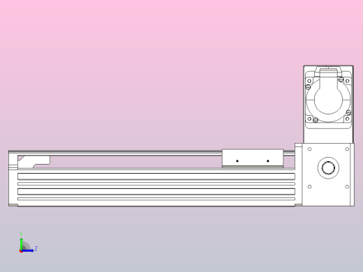 皮带直线轴半封闭可选导轨TPA-HNB-85S-90-L200-RU-C-P20-N3左视缩略图
