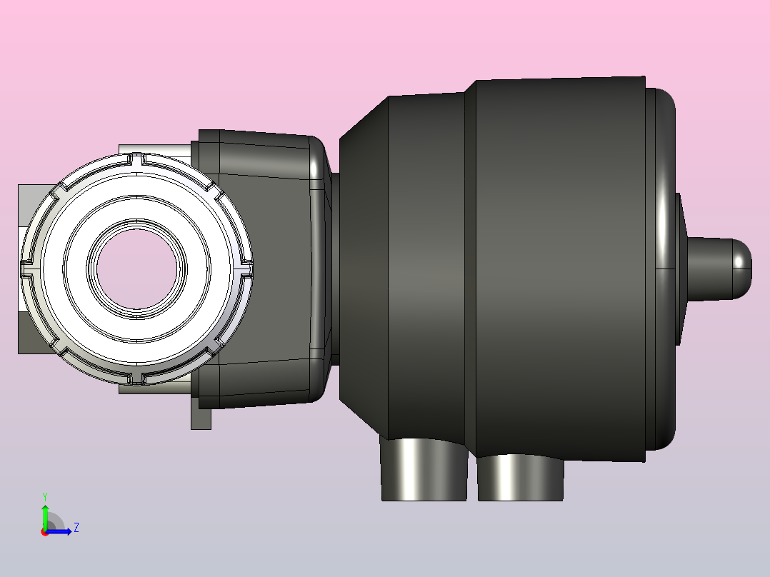 6DKUIFCP DA 气动隔膜阀双作用公制系列PVDF左视图