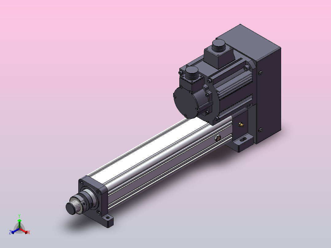 标准伺服电动缸DMC75-R04(1500W伺服)[DMC75-R04-L05-300-D010-K1500S3-P7]正等轴测图