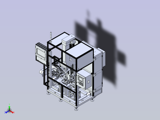 两CN前转向节压装机设备3D模型