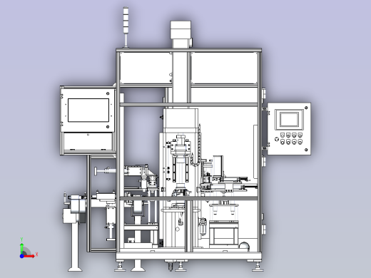 两CN前转向节压装机设备3D模型前视缩略图