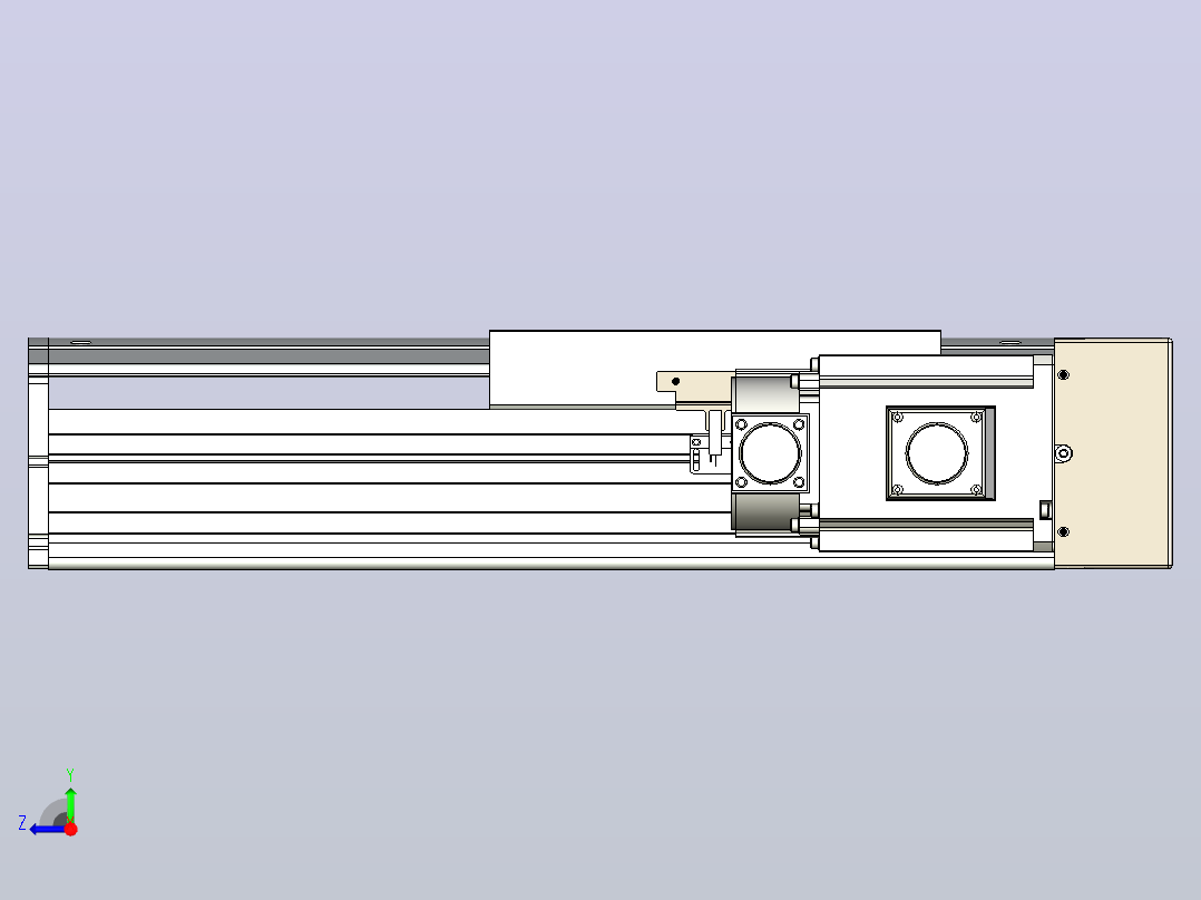 日规模组半封闭丝杆TPA-HNR-220D-3210C-L150-ML-Y-P1K-N3右视图