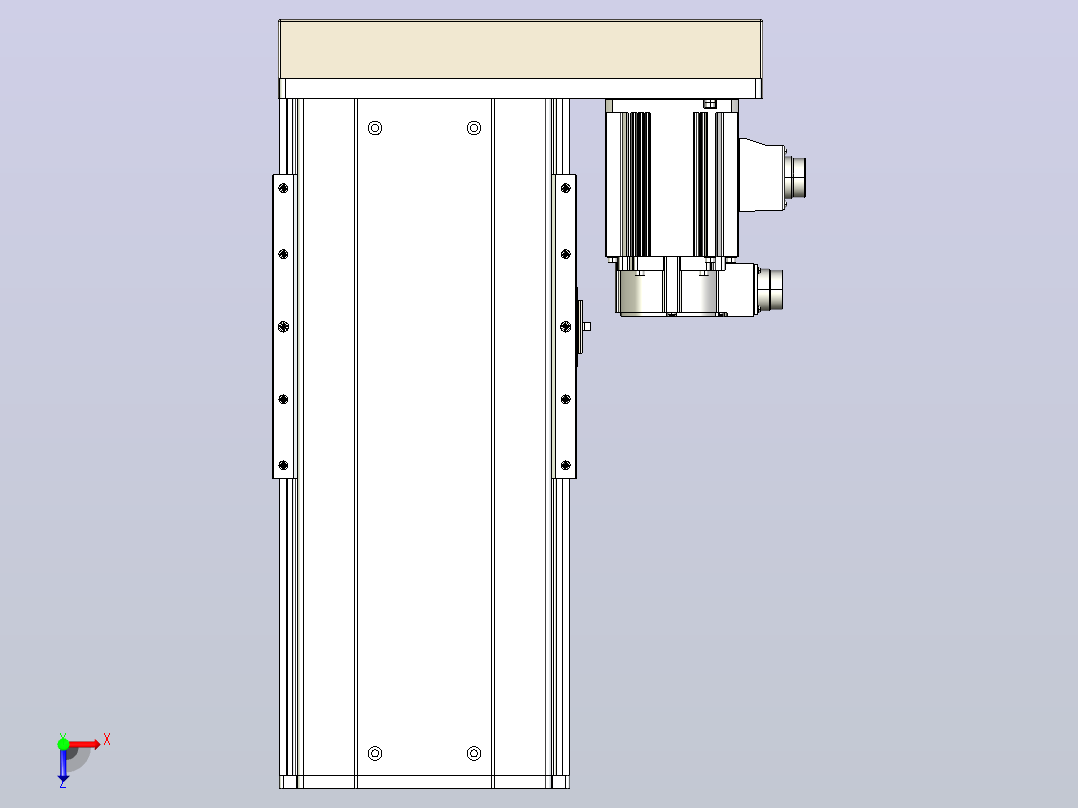 日规模组半封闭丝杆TPA-HNR-220D-3210C-L150-ML-Y-P1K-N3俯视图
