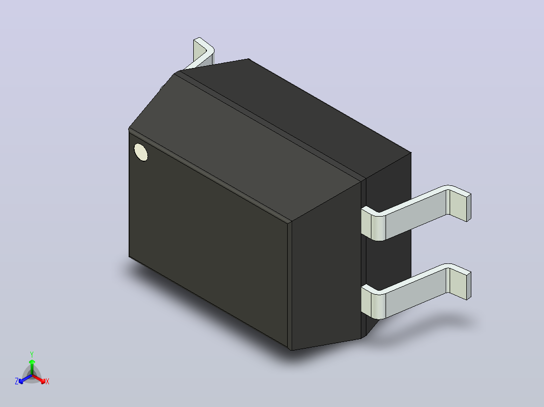 106x SOIC 封装（小外形集成电路）SOIC254P1016X460-4N正等轴测图
