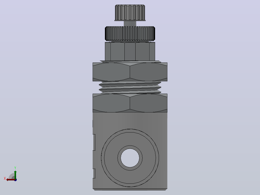 调速阀HAS1F-3隔板安装式速度控制阀[HAS1001F-04-3]后视图
