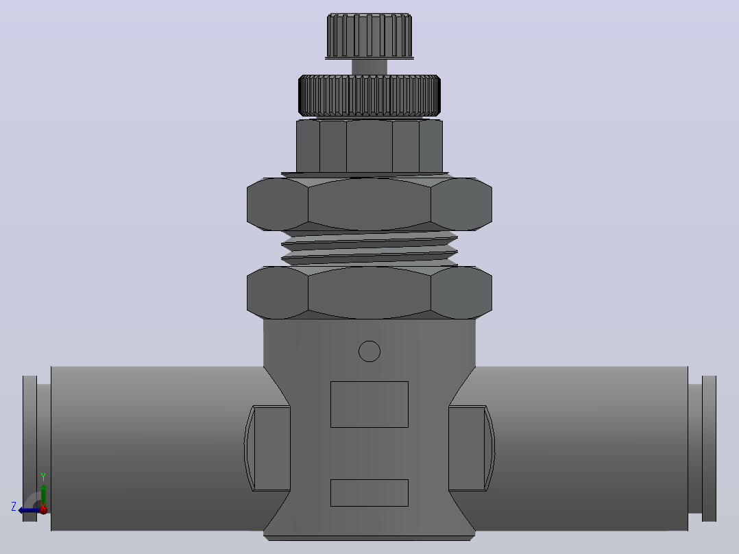 调速阀HAS1F-3隔板安装式速度控制阀[HAS1001F-04-3]右视图