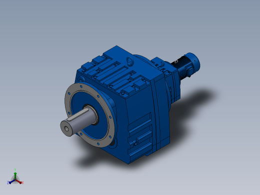 RF147R77法兰轴伸式组合型斜齿轮减速机RF147R77-Y0.18-4P-63-M1-0°-Φ550