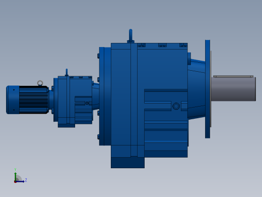 RF147R77法兰轴伸式组合型斜齿轮减速机RF147R77-Y0.18-4P-63-M1-0°-Φ550左视缩略图
