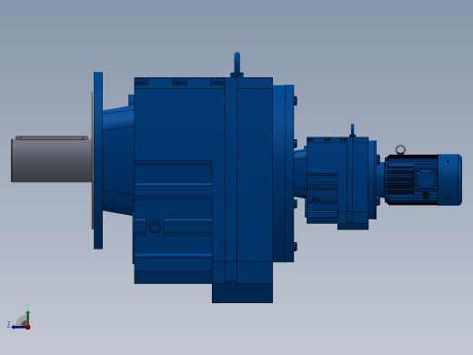 RF147R77法兰轴伸式组合型斜齿轮减速机RF147R77-Y0.18-4P-63-M1-0°-Φ550右视缩略图