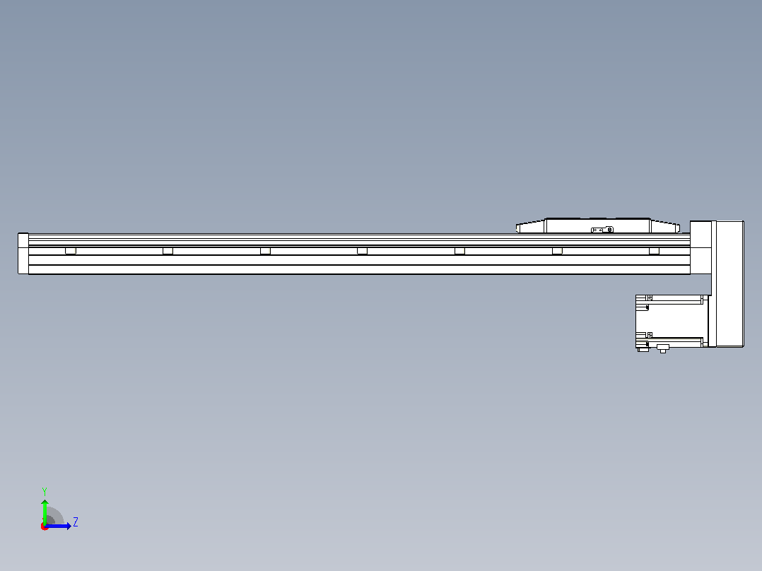 滚珠丝杠直线轴内置导轨TPA-GCR-170-2510C-L750-MP-M75-N3左视图