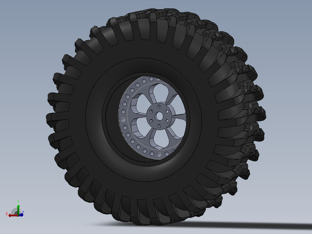 轮胎1_10 RC Off-Road Beadlock Wheel主视图
