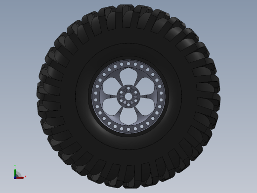 轮胎1_10 RC Off-Road Beadlock Wheel前视缩略图