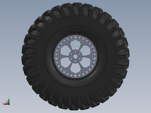 轮胎1_10 RC Off-Road Beadlock Wheel后视缩略图