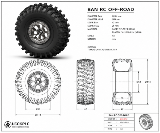 轮胎1_10 RC Off-Road Beadlock Wheel缩略图