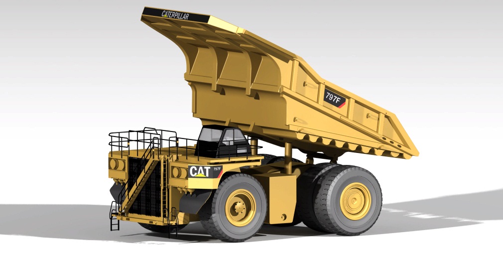 卡特彼勒797f 矿山车模型三维建模图纸 catia设计