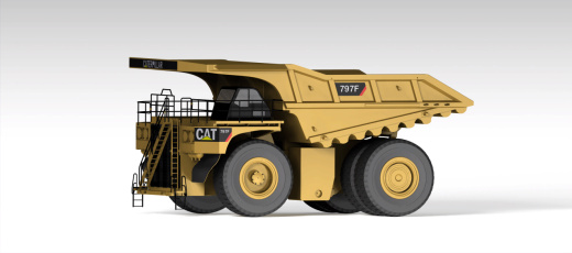 卡特彼勒797f 矿山车模型三维建模图纸 catia设计缩略图