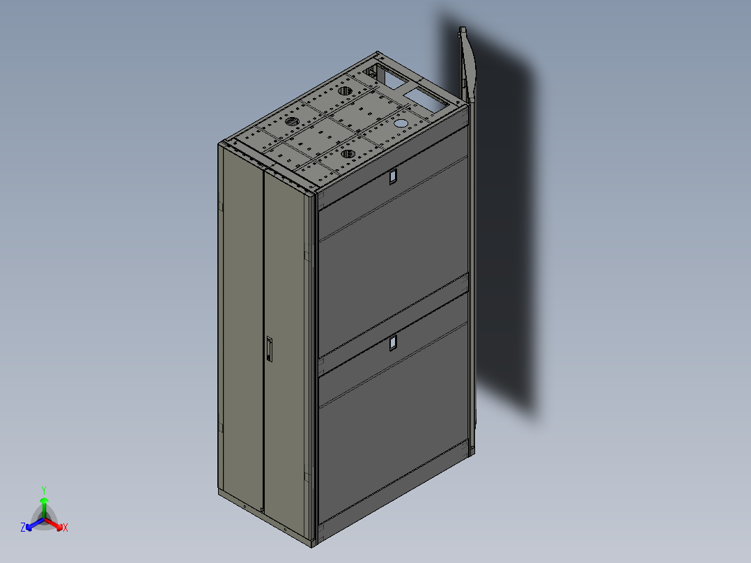 网络机柜2正等轴测图