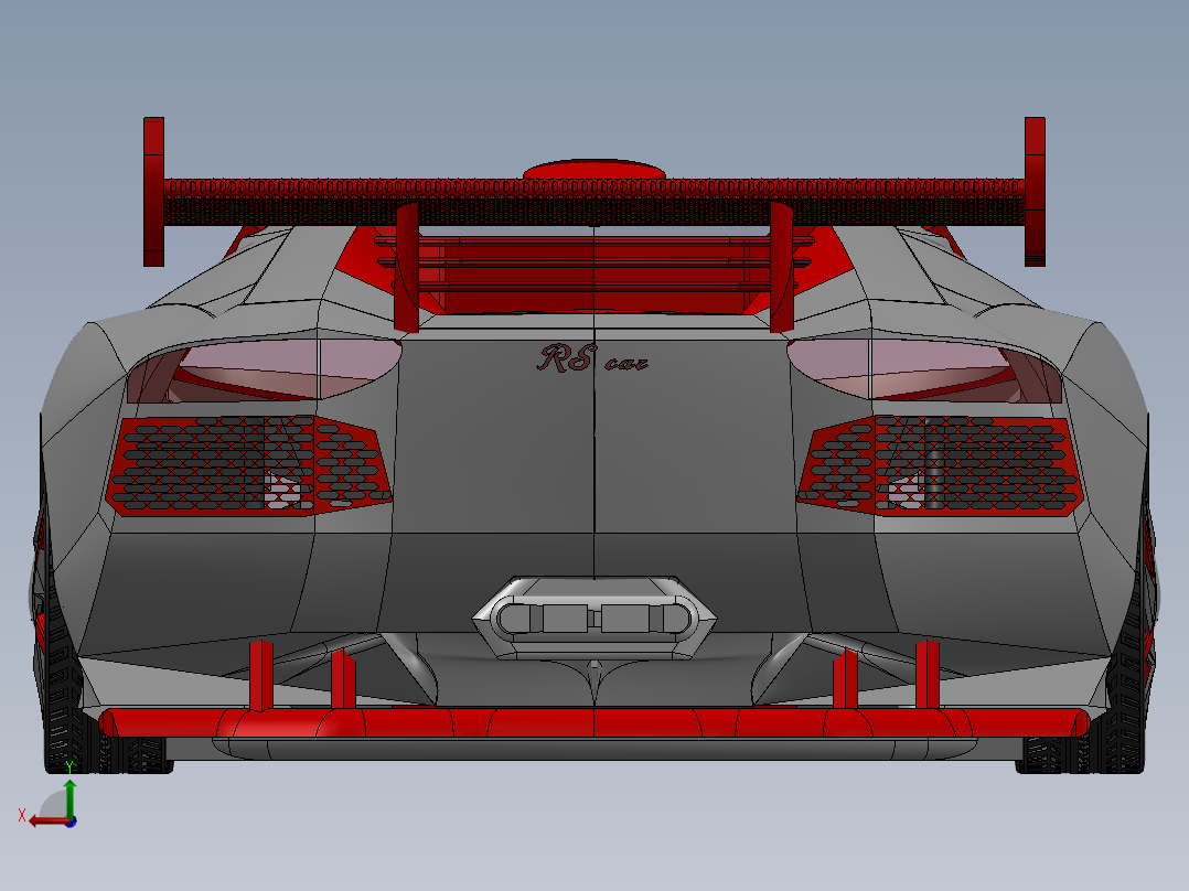 solidworks RS汽车后视图