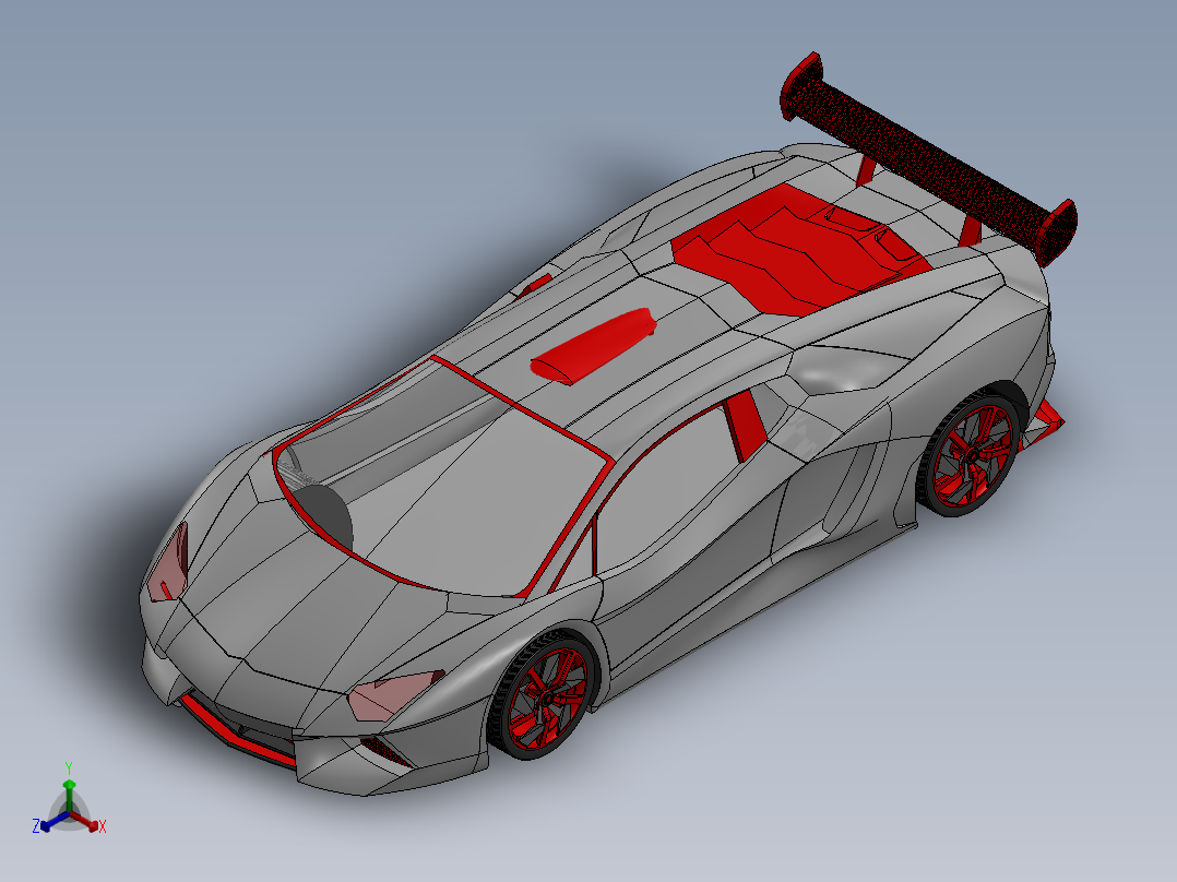 solidworks RS汽车正等轴测图