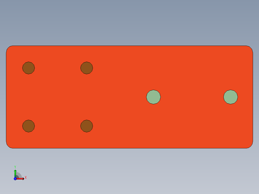 散热片3D前视图