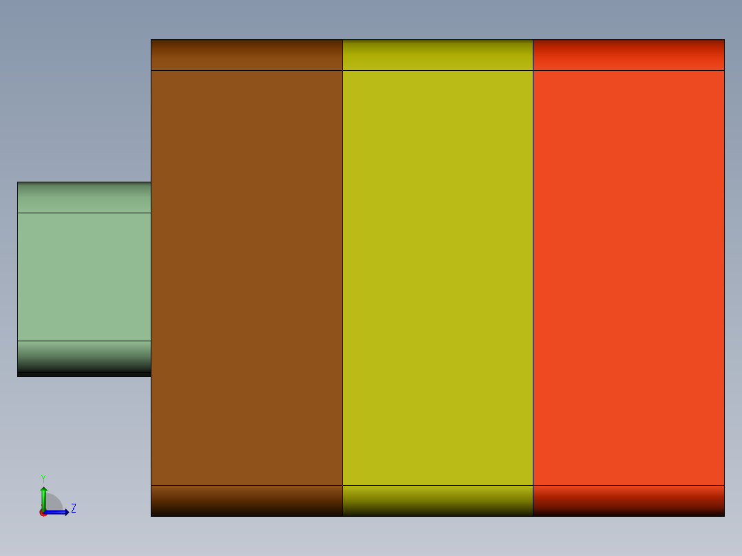 散热片3D左视图