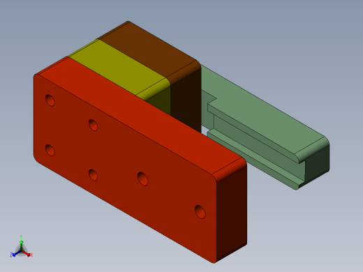 散热片3D正等轴测缩略图
