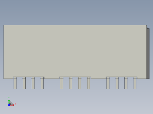侧边卡连接器-458440005_stp前视缩略图