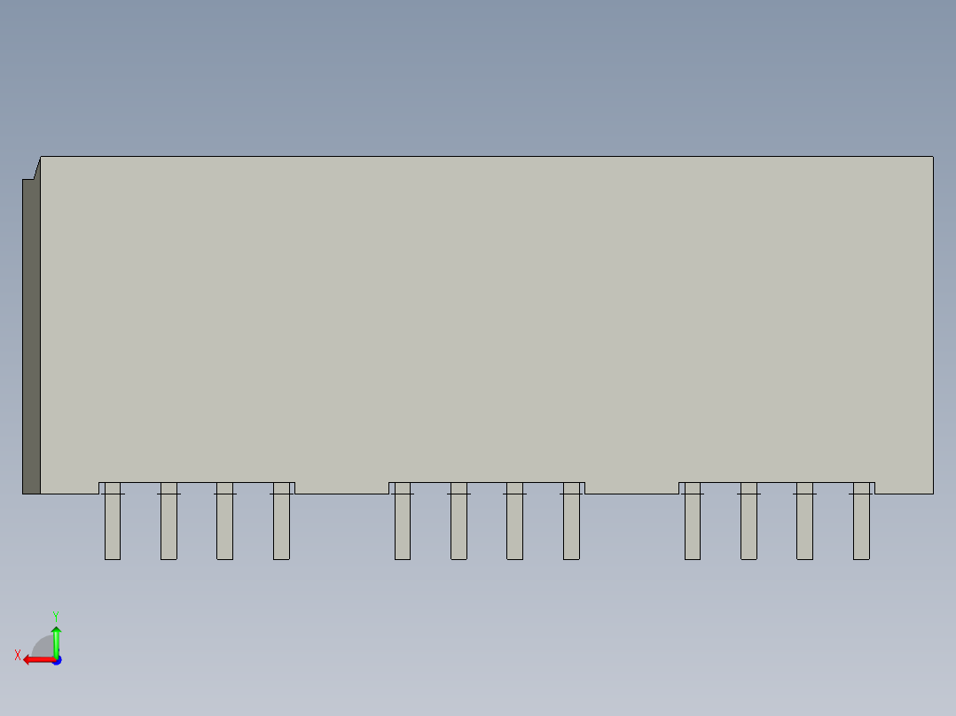 侧边卡连接器-458440005_stp后视图
