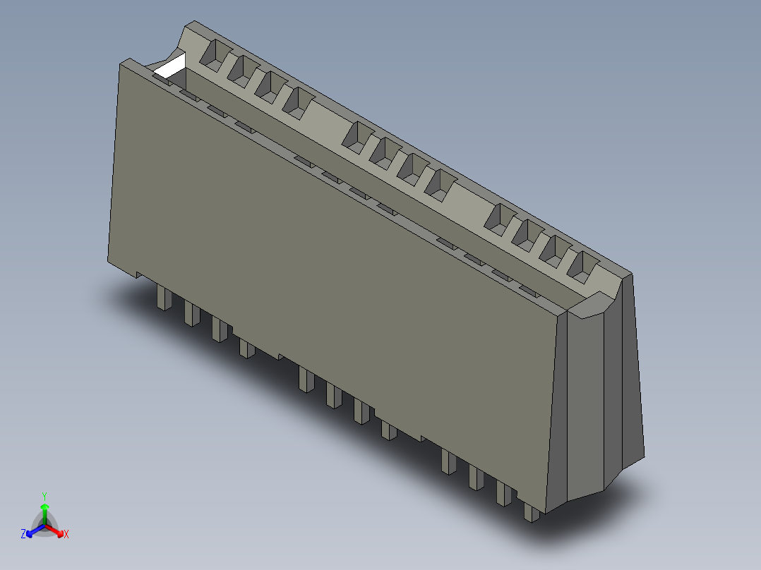 侧边卡连接器-458440005_stp正等轴测图