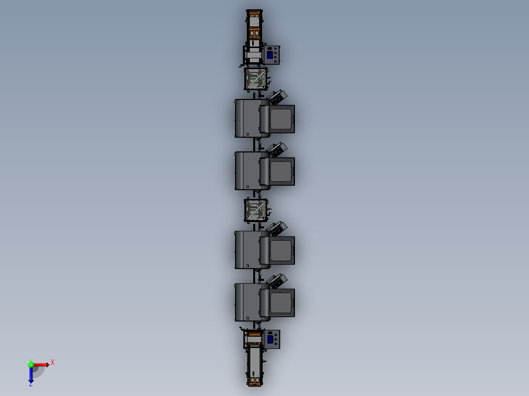 PCBA家用电器车载电子测试设备俯视图