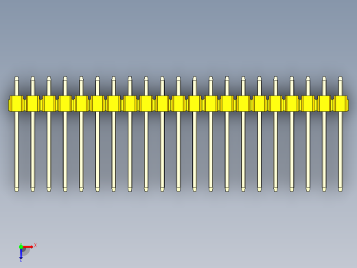 彩色公头100mil（2.54mm）系列-DS1021_yellow_2x21p_100mil_Type5_rev1.0俯视缩略图