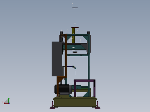 自动化设备简要结构3D模型后视缩略图