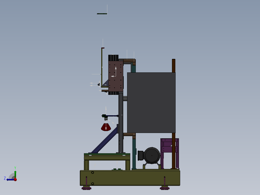 自动化设备简要结构3D模型右视图