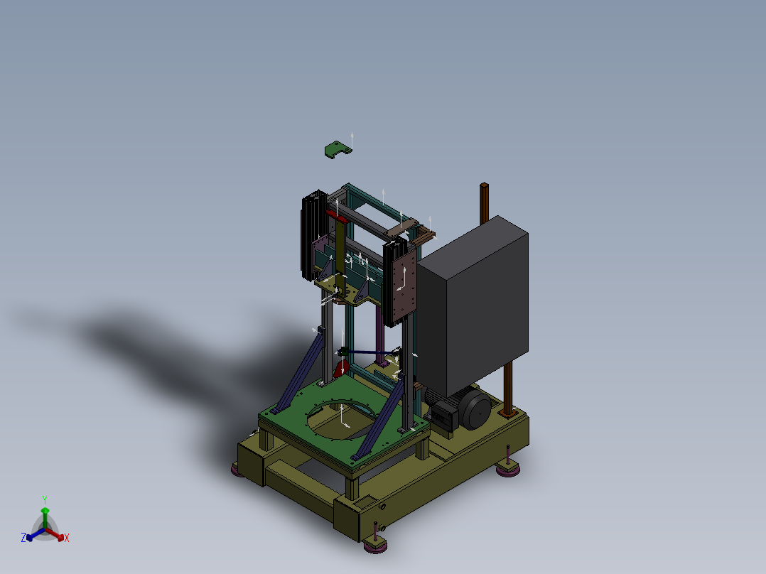 自动化设备简要结构3D模型正等轴测图