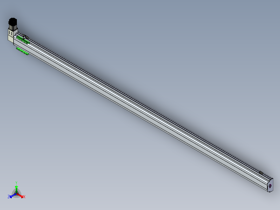 同步带滑台-半封闭B13-L90-S3000-R-P40-D3主视图