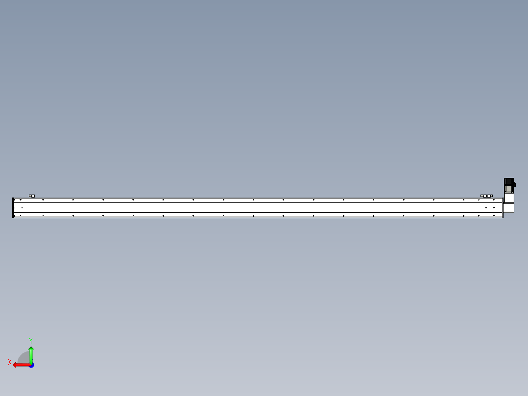 同步带滑台-半封闭B13-L90-S3000-R-P40-D3后视图